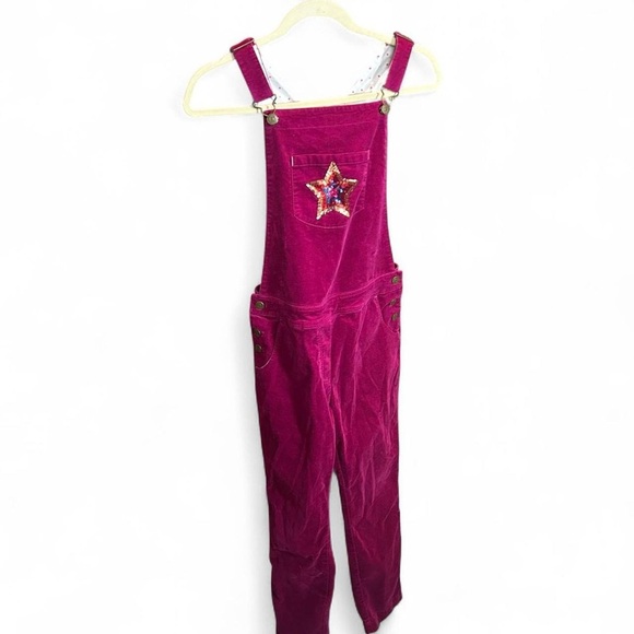 💖 Boden Pink Velvet Overalls | Girls 11–12Y | Sequin Star 💫 - Picture 5 of 8